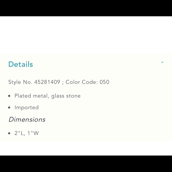 Anthropologie large stone crescent hoop earring - Picture 4 of 8